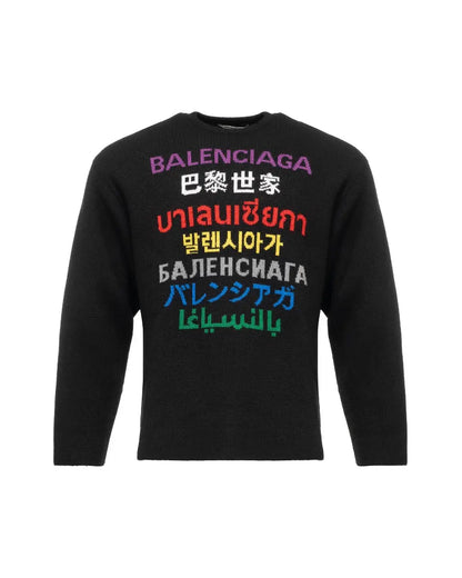 Balenciaga seven languages logo sweater Balenciaga