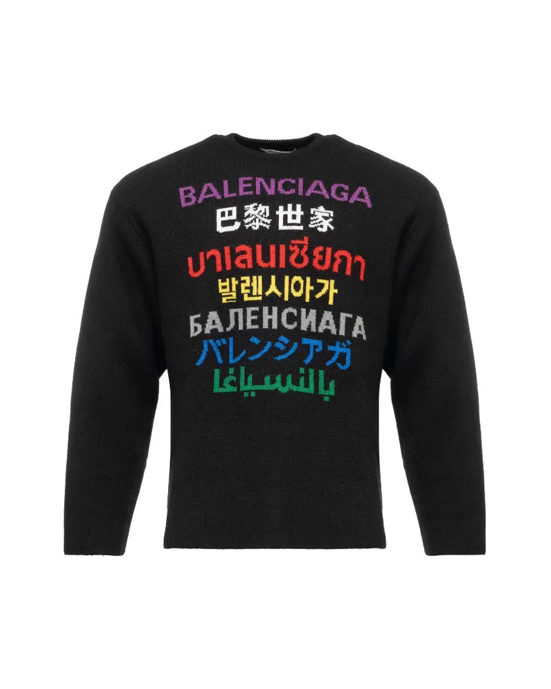 Balenciaga seven languages logo sweater thumbnail