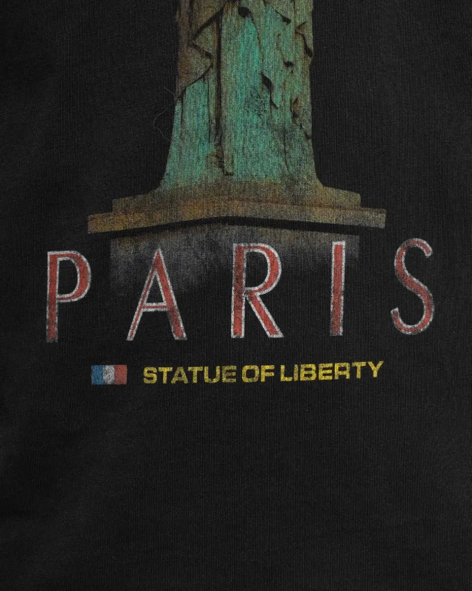 Balenciaga Statue Of Liberty Paris oversized distressed t-shirt