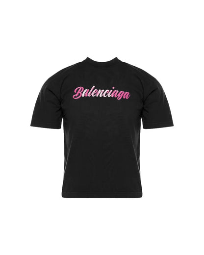 Balenciaga pink glossy back-pulled t-shirt Balenciaga