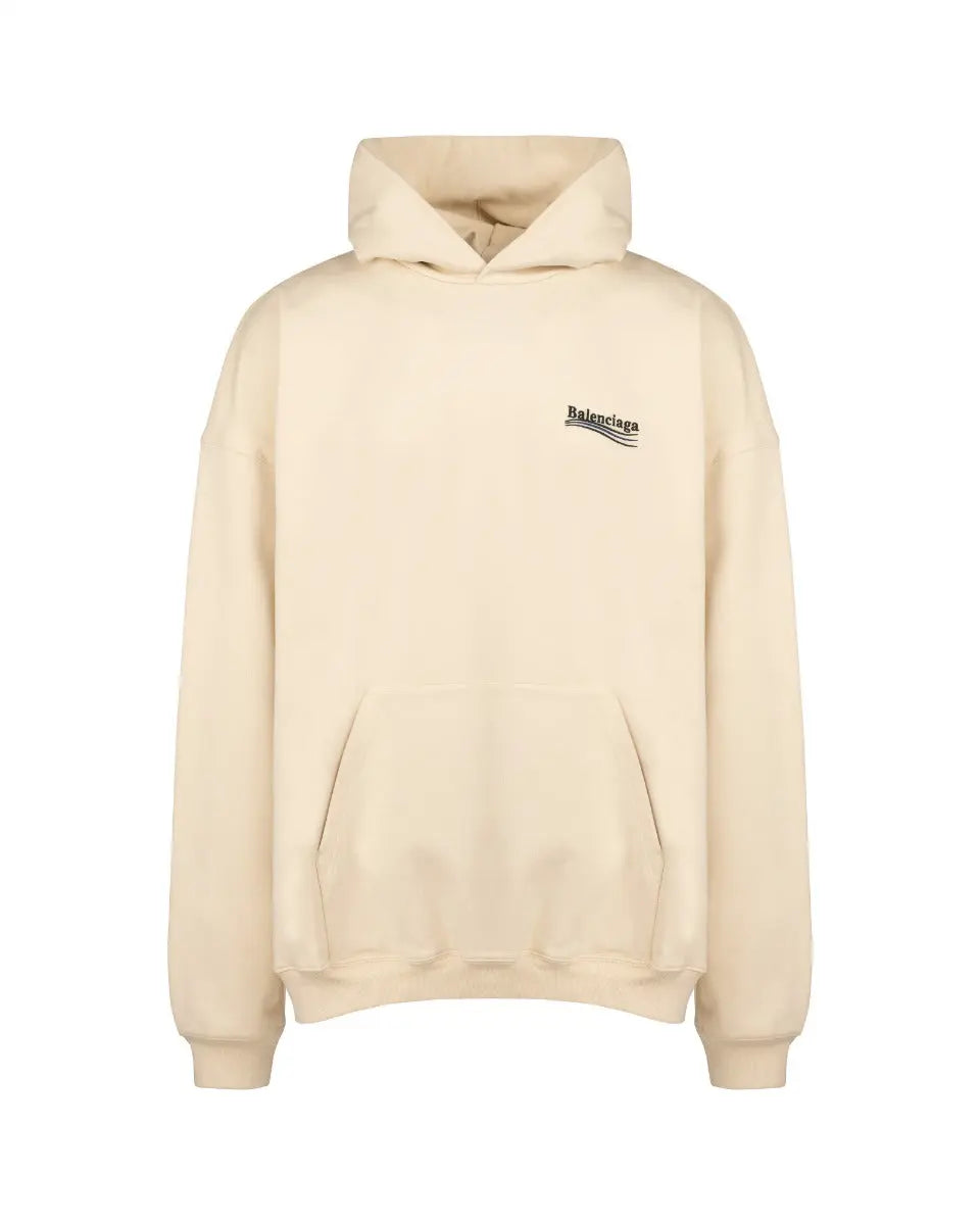 Balenciaga Political Campaign logo oversized cream hoodie