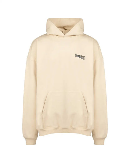 Balenciaga Political Campaign logo oversized cream hoodie Balenciaga