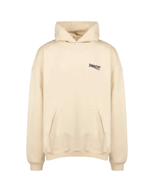 Balenciaga Political Campaign logo oversized cream hoodie Balenciaga