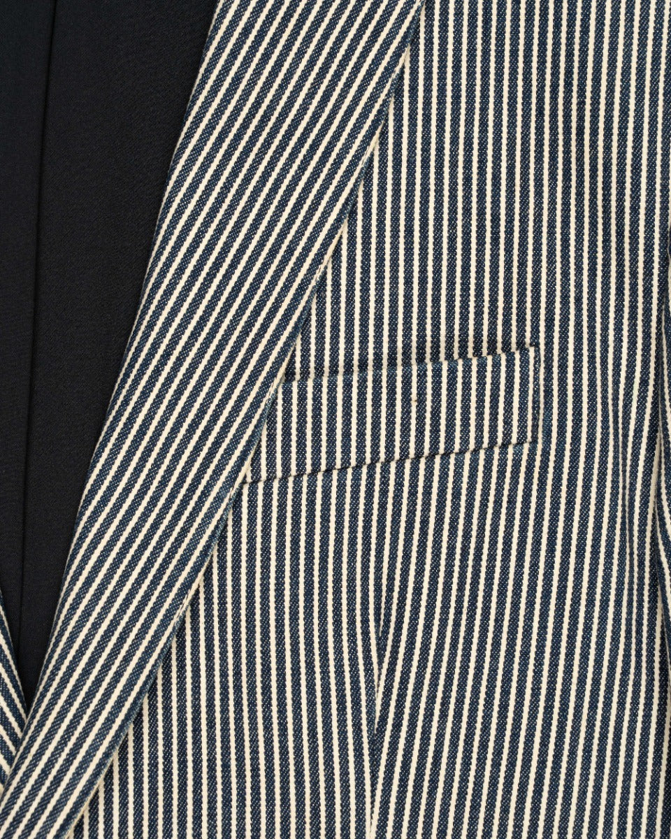 Balenciaga single-breasted striped blazer jacket