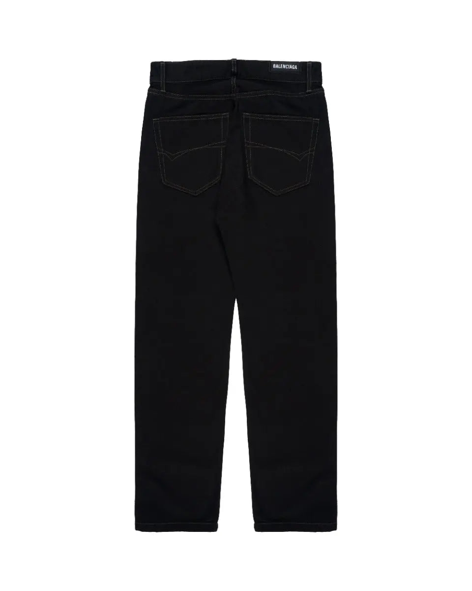 Balenciaga straight-leg black denim pants