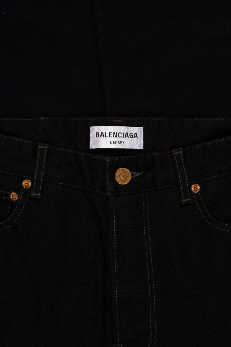 Balenciaga straight-leg black denim pants