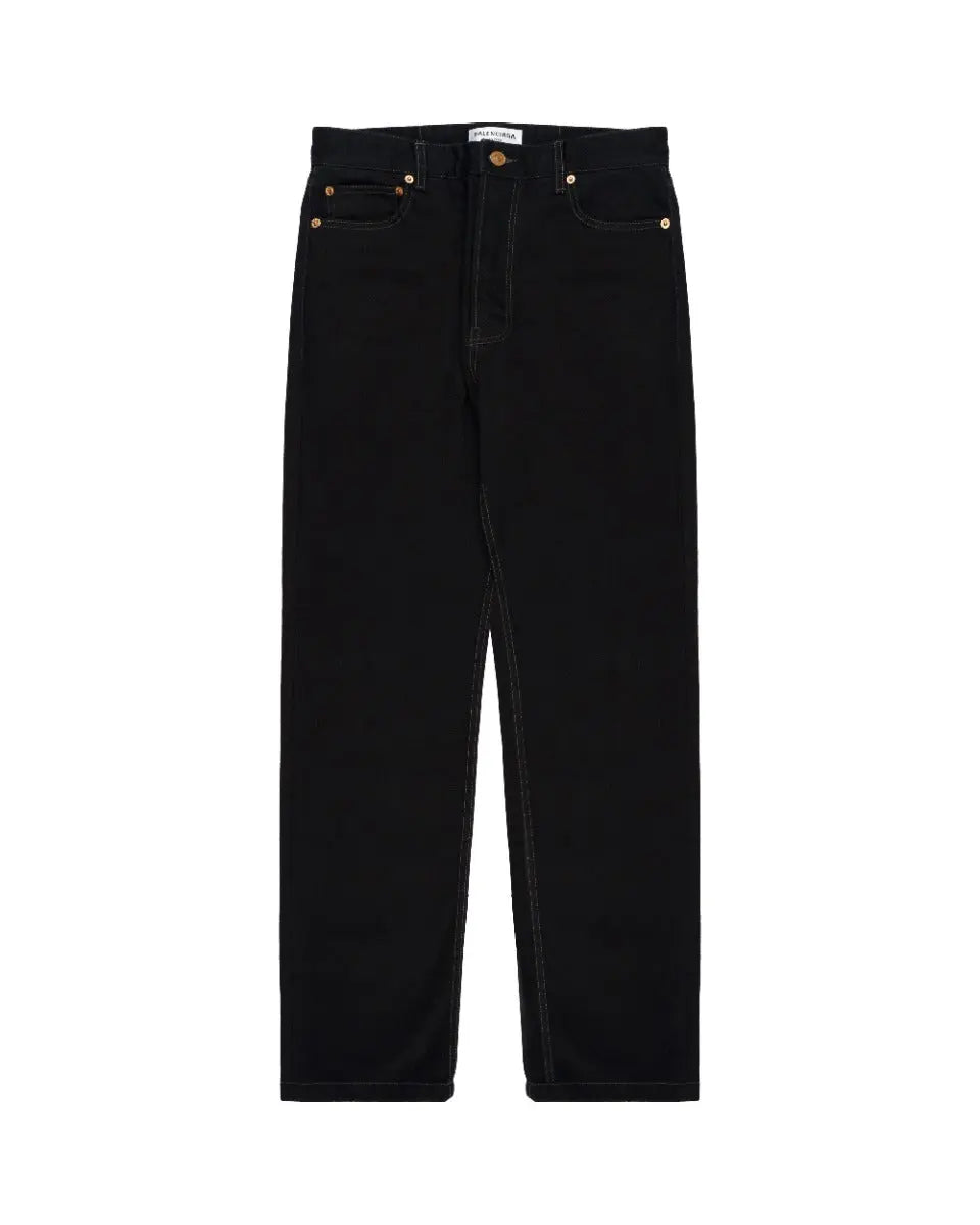 Balenciaga straight-leg black denim pants