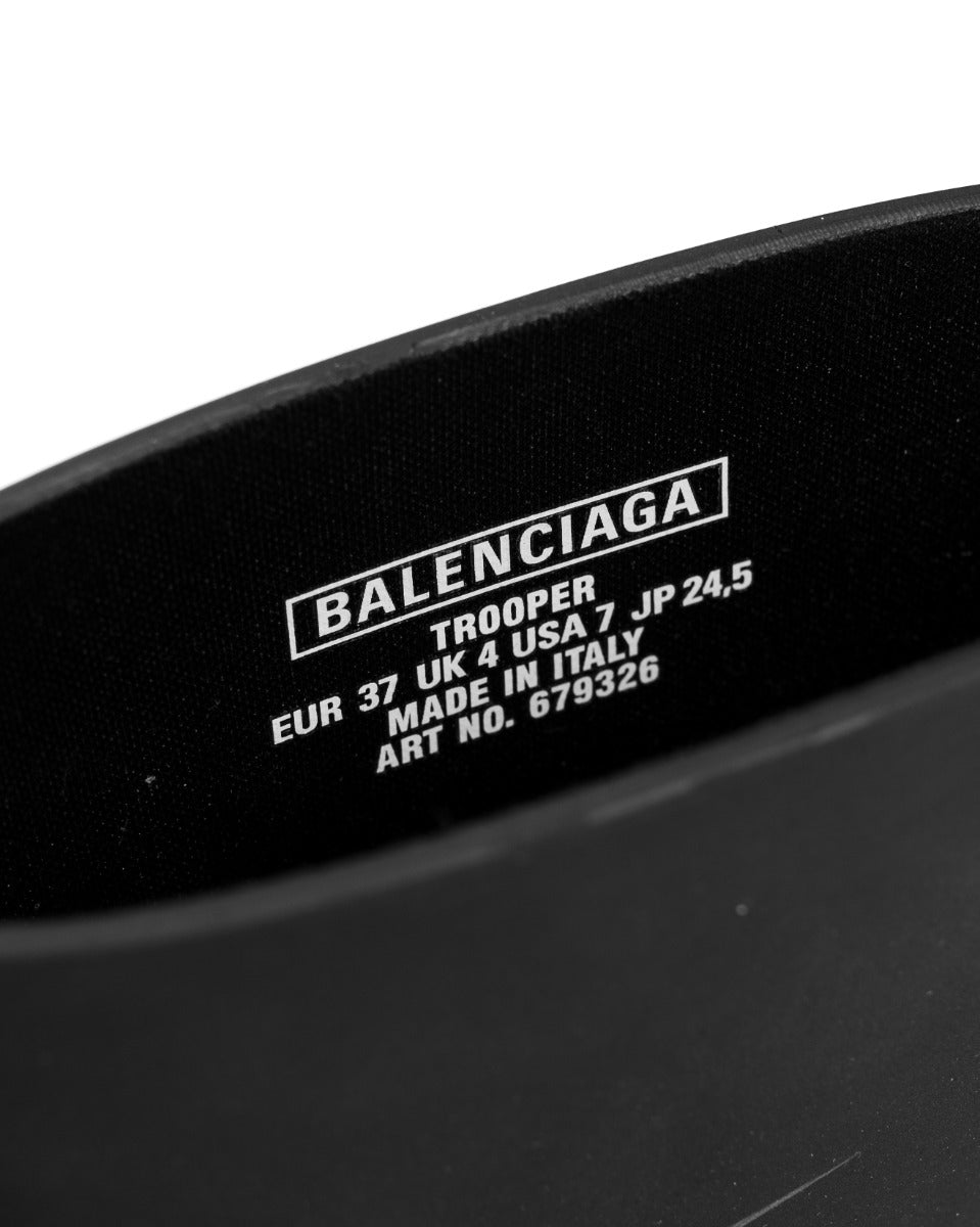 Balenciaga Trooper rubber black boots