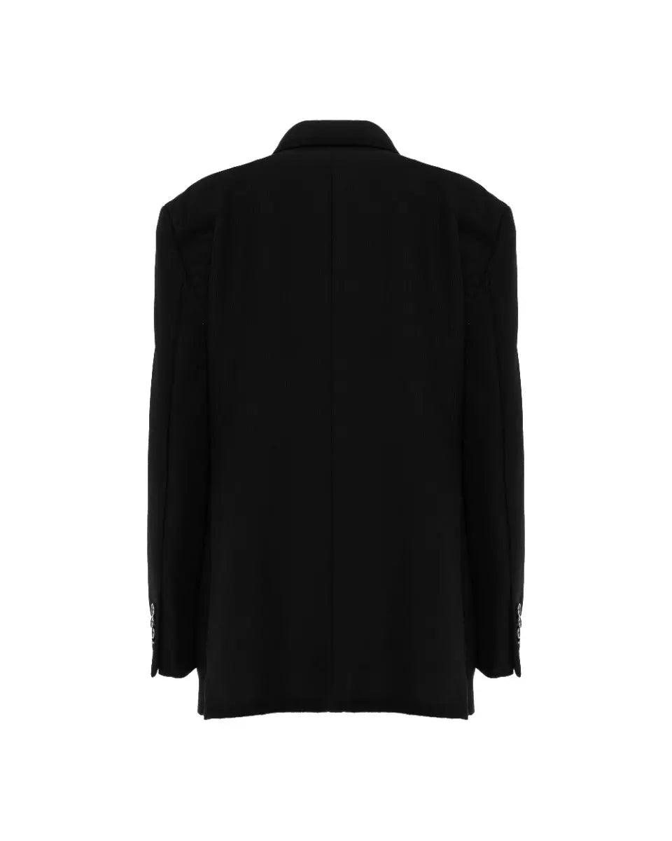 Balenciaga Unifit destroyed double-breasted blazer jacket