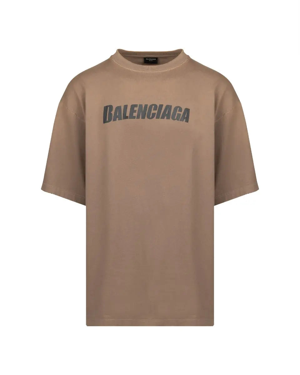 Balenciaga Unisex Caps Flatground logo distressed t-shirt