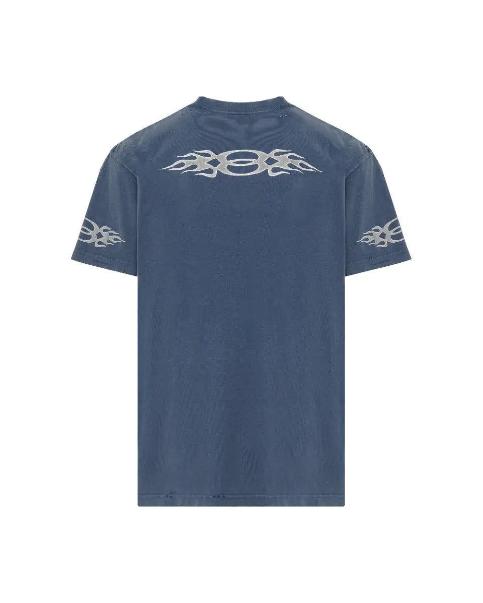 Balenciaga Unity Flame logo distressed t-shirt
