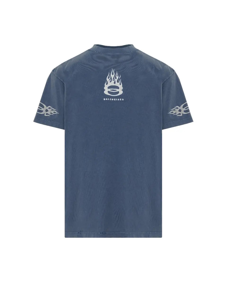 Balenciaga Unity Flame logo distressed t-shirt Balenciaga