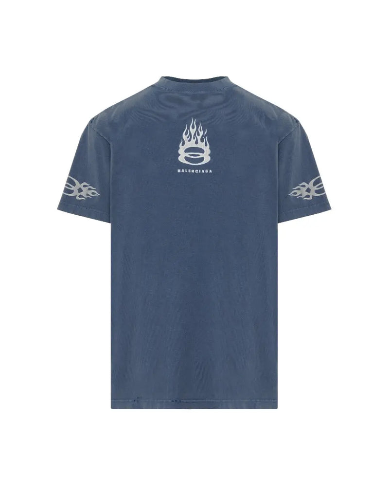 Balenciaga Unity Flame logo distressed t-shirt thumbnail