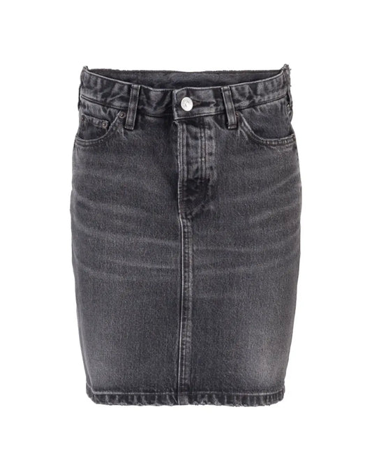 Balenciaga washed grey jeans skirt Balenciaga