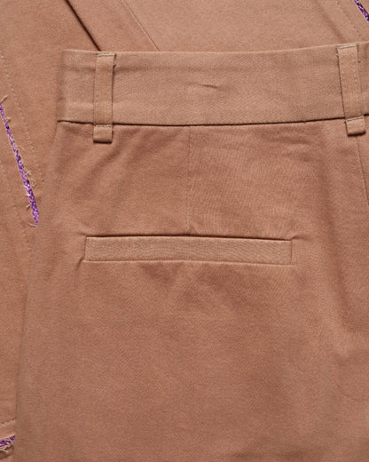 BLUEMARBLE sequin slit beige pants BLUEMARBLE