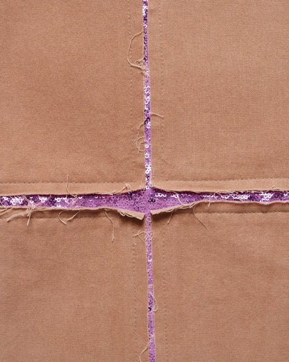 BLUEMARBLE sequin slit beige pants BLUEMARBLE