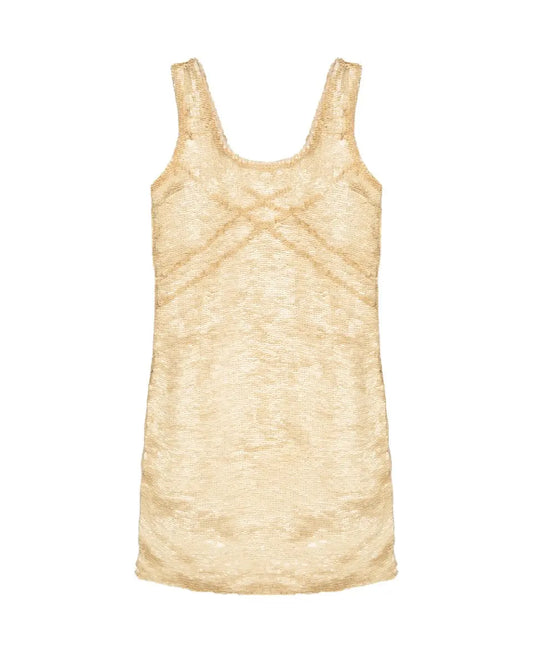 Blumarine sequin-emebellished cream mini dress Blumarine