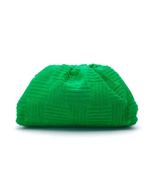 Bottega Veneta green towel jacquard teen pouch bag Bottega Veneta