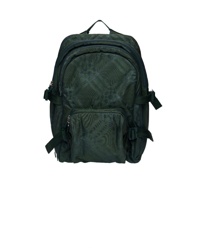 Burbbery Vine Green nylon-blend checked backpack Burberry