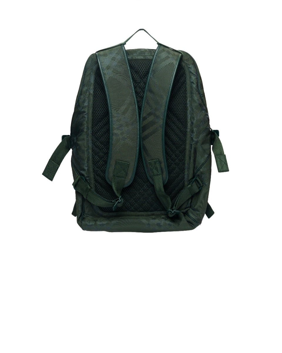 Burbbery Vine Green nylon-blend checked backpack