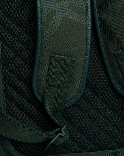 Burbbery Vine Green nylon-blend checked backpack Burberry