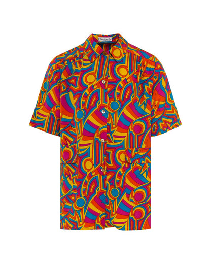 Burberry abstract motif button-up shirt Burberry