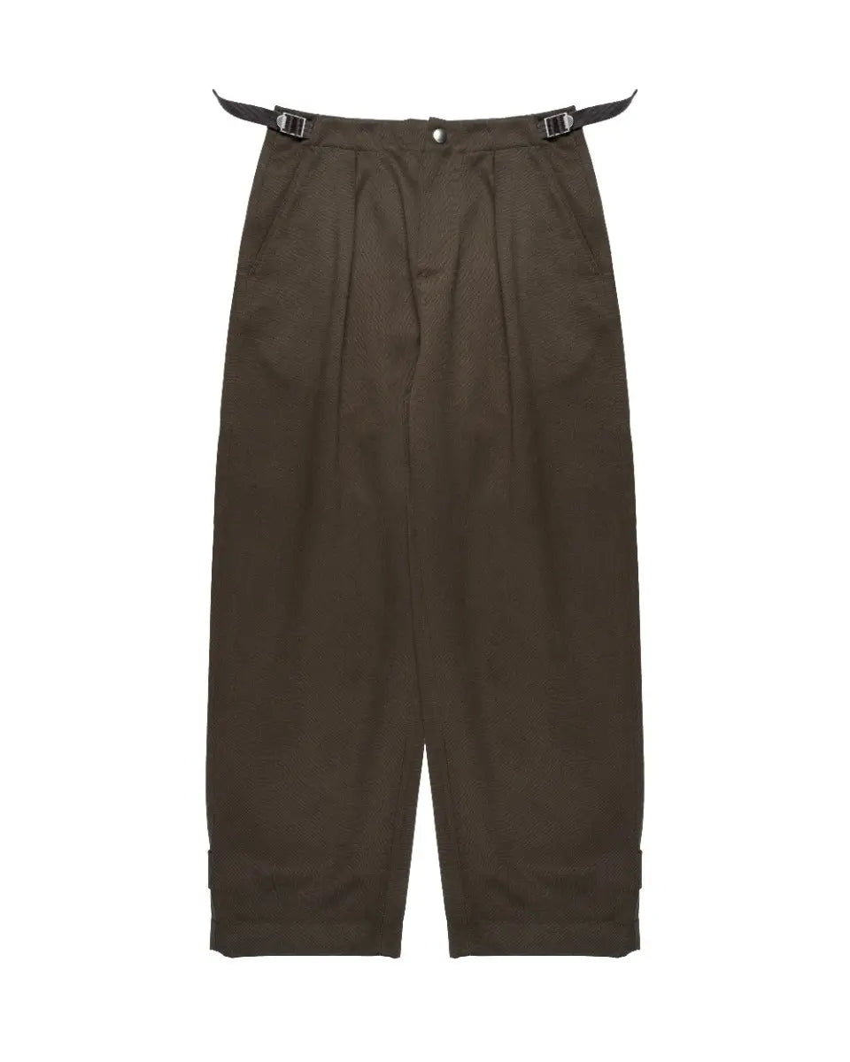 Burberry Prorsum brown snap-button casual pants