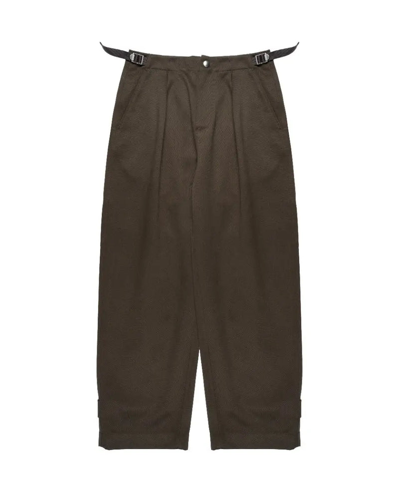 Burberry Prorsum brown snap-button casual pants thumbnail