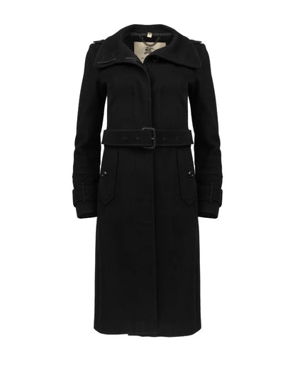 Burberry single breasted wool-cashmere blend coat Burberry