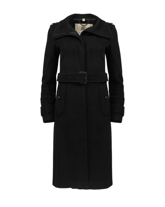 Burberry single breasted wool-cashmere blend coat Burberry