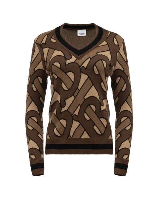 Burberry Thomas Burberry Monogram by Peter Saville v-neck sweater Burberry