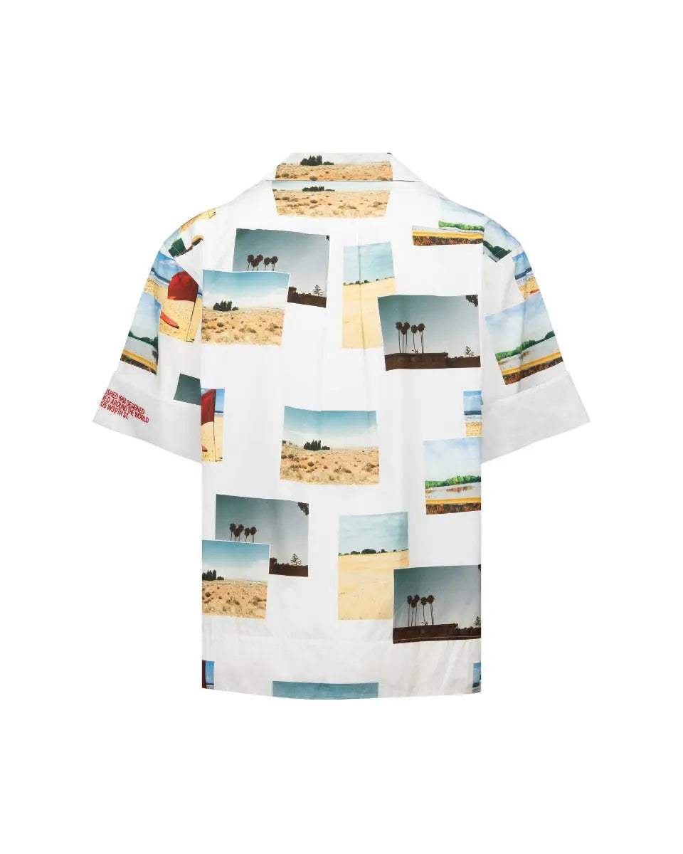 Calvin Klein 205W39NYC camp-collar printed poplin shirt