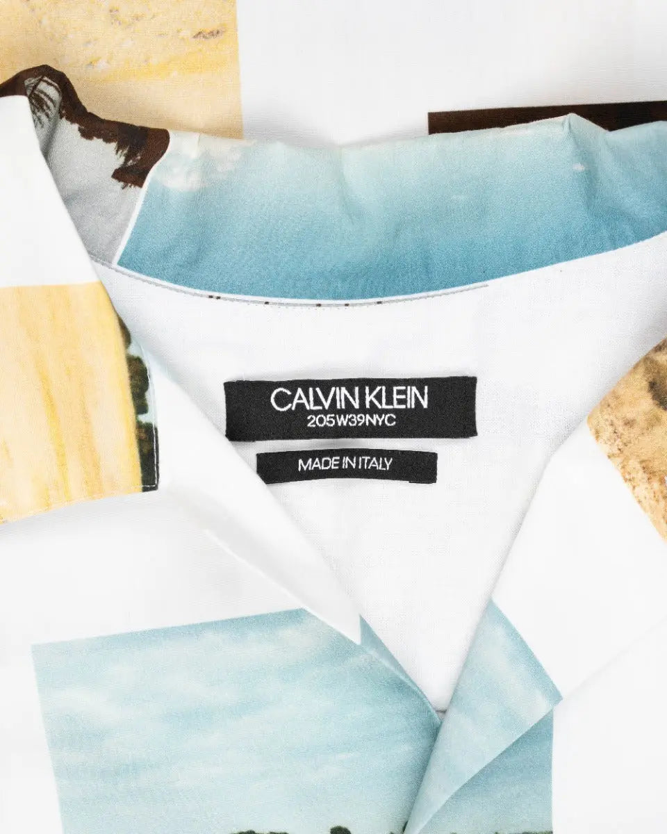 Calvin Klein 205W39NYC camp-collar printed poplin shirt