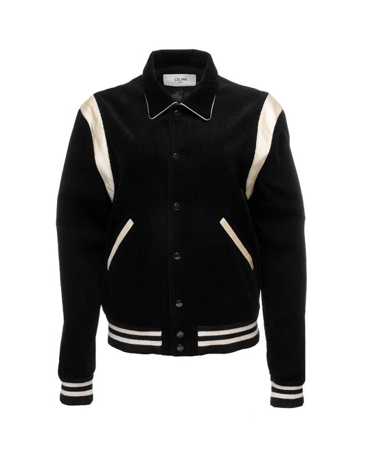 Celine black corduroy teddy jacket Celine
