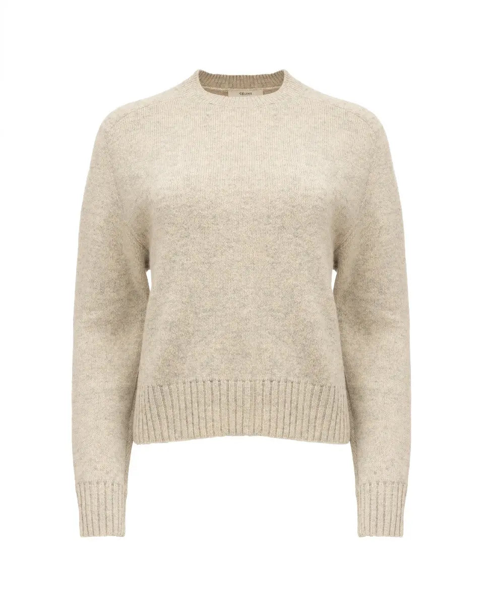 Celine beige cashmere raglan sweater