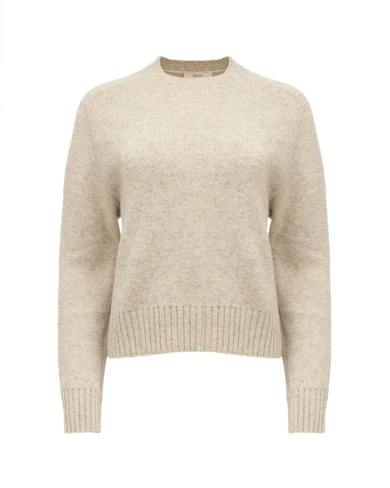 Celine beige cashmere raglan sweater thumbnail