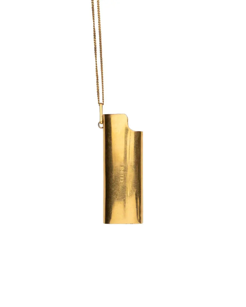 Celine lighter holder gold necklace heathen.store.poland