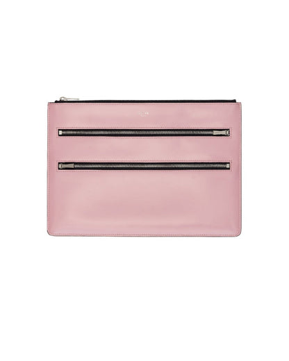 Celine pink patent leather clutch handbag Celine