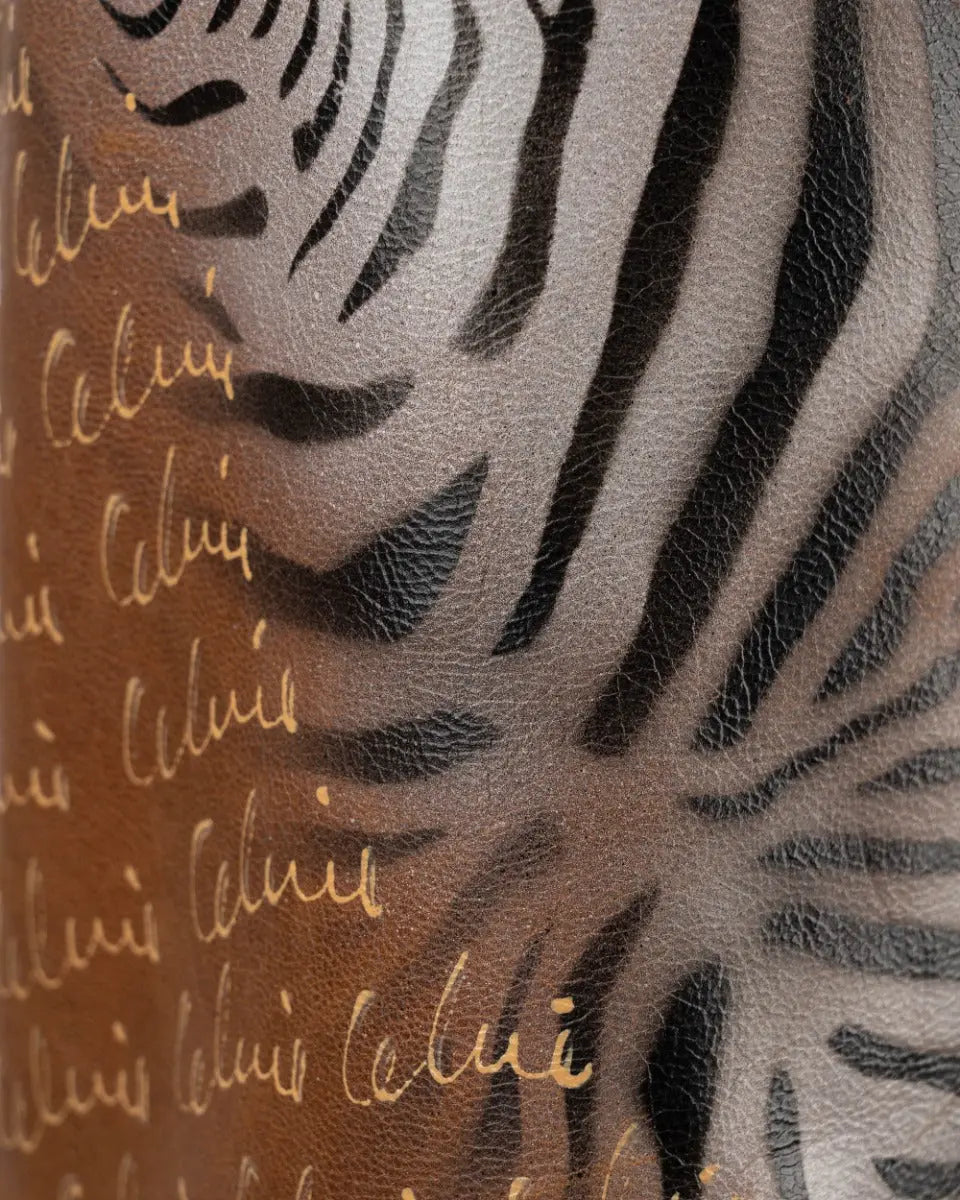 Celine safari printed leather pants