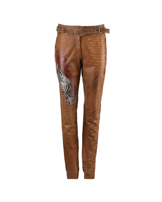 Celine safari printed leather pants Celine