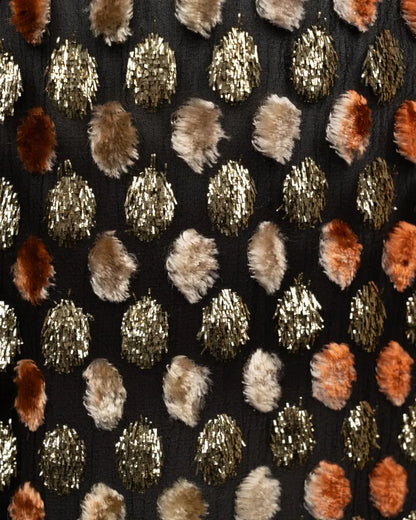 Celine sheer silk polka dot tinsel dress Celine