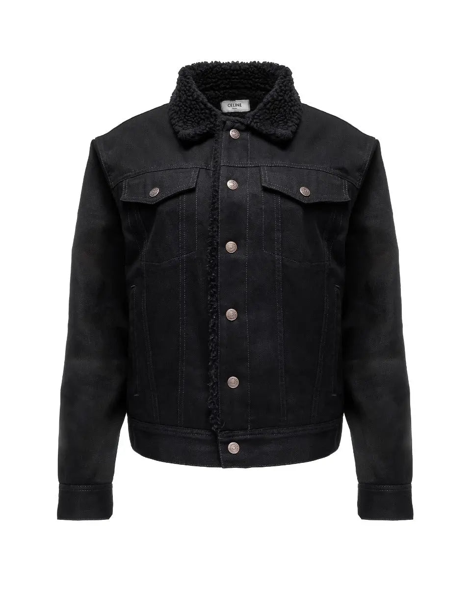 Celine studded logo trucker jacket