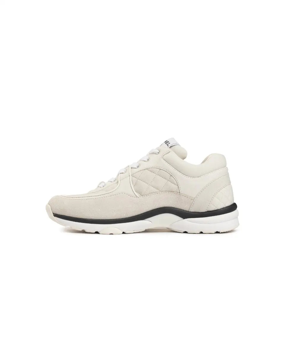 Chanel "CC" logo suede runner sneakers