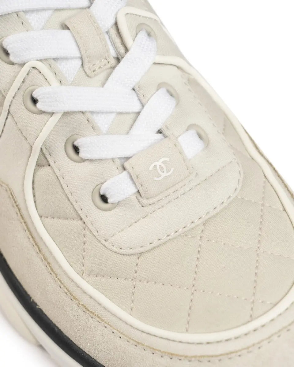 Chanel "CC" logo suede runner sneakers Chanel