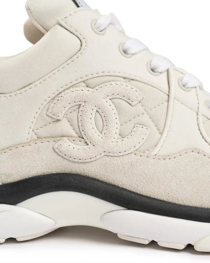 Chanel "CC" logo suede runner sneakers Chanel
