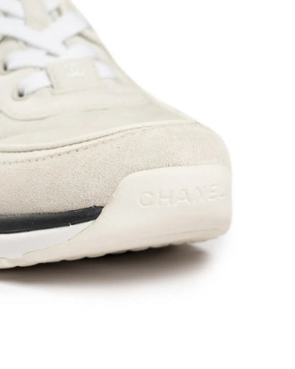 Chanel "CC" logo suede runner sneakers Chanel