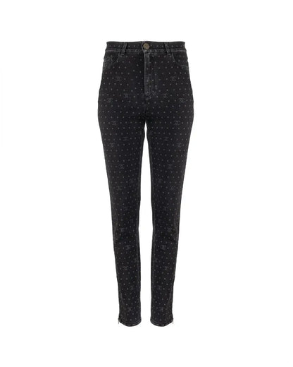 Chanel "CC" polka dot monogram slim jeans Chanel