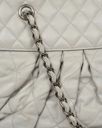Chanel Chic Frame quilted light grey bag Chanel