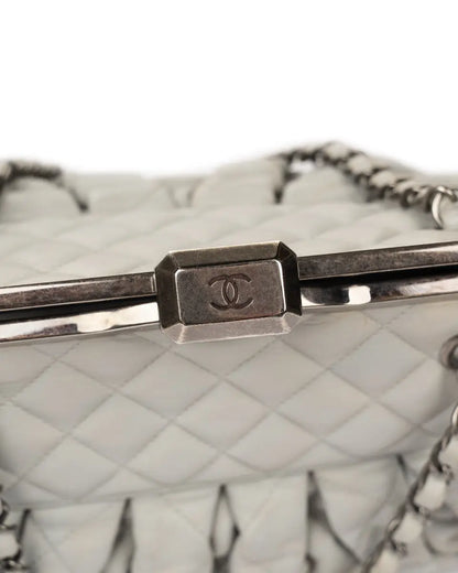 Chanel Chic Frame quilted light grey bag Chanel