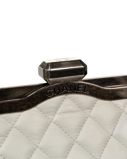 Chanel Chic Frame quilted light grey bag Chanel